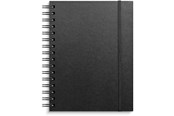 Block och Anteckningsböcker - GRIEG Sketch book - wire-bound - A5 - portrait - 60 sheets - cream paper - black cover - artificial leather - 92267010