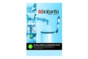 Rengöring - brabantia Size G - trash can liner - high-density polyethylene (HDPE) - white - pack of 40 - 37 56 68
