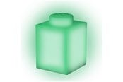 Barnlampor - Euromic LEGO Classic Silicone Brick 1000% night light with LEDlite- GREEN - 525569