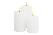 Lampor - SIRIUS Sille LED rechargeable block candles white 3 pcs. - 80600