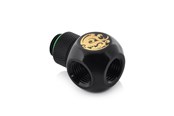 DIY vattenkylning - Bitspower G1/4" Matt Black Q-Rotary IG1/4"X3 Extender - BP-MBQR-C