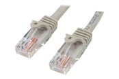 Nätverkskabel - StarTech.com 2m Gray Cat5e / Cat 5 Snagless Patch Cable - patch cable - 2 m - grey - Grå - 2m - M45PAT15MGR