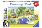 Pusselspel - Ravensburger Animals In The Zoo 2x12p - 10107602