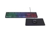 Tangentbord - Gembird KBS-UML-01 - keyboard mouse and mouse pad set - US - Tangentbord, mus och musmattskonfiguration - Engelska (US) - Svart - KBS-UML-01