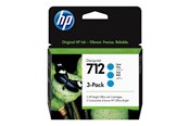 Skrivartillbehör-bläck-toner - HP 712 / 3ED77A 3-Pack Cyan Ink - 3ED77A