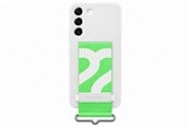 Mobile - Covers & Cases - Samsung Galaxy S22 Silicone Cover with Strap - White - EF-GS901TWEGWW