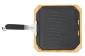Grill & tillbehör - cozze ® vändbar gjutjärnspanna med underlägg 330 x 330 mm. - 90327