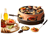 Andra köksapparater - Emerio PO-113255.4 - pizza oven/raclette - terracotta orange - PO-113255.4