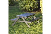 Trädgårdsredskap - HORTUS Picknickbord till barn A-modell svart nonwood och aluminiumram - 801-093