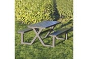 Trädgårdsredskap - HORTUS Picknickbord till barn X-modell svart nonwood och antracitram - 801-090