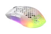 Mus - SteelSeries Aerox 3 Wireless 2022 - Ghost - Gamingmus - Optic - 6 knappar - Vit med RGB ljus - 62610