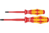 Handverktyg - Wera 165 iS PZ/S # 1 + 2 Screwdriver set Kraftform Plus series 100. With reduced blade diameter 2 pieces - 05006470001