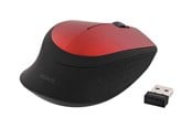 Mus - Deltaco MS-462 - Mouse optical 3 buttons wireless USB - Mouse - Optic - 3 knappar - Röd - MS-462