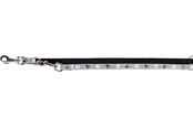 Hundar - Trixie Silver Reflect adjustable leash M–L: 2.00 m/20 mm black/silver grey - TX12215