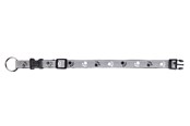 Hundar - Trixie Silver Reflect collar XS–S: 22–35 cm/15 mm black/silver grey - TX12221