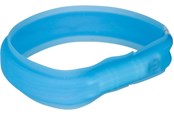 Hundar - Trixie Flash Light Band USB Adjustable LED Safety Collar Blue Size: L-XL 70cm/30mm - TX12672