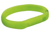 Hundar - Trixie Flash Light Band USB Adjustable LED Safety Collar Green Size: L-XL 70cm/18mm - TX12685