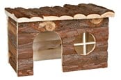 Gnagare - Trixie Natural Bark Wood House Jerrik Small Animals Large Hamsters Degus 28x16x18cm - TX62182