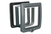 Katter - Trixie 4-Way cat flap XXL with tunnel 24 × 28 cm grey - TX44242
