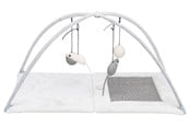 Katter - Trixie Junior Scratching mat/playing arch sisal rug/plush 60 × 33 × 42 cm grey/light grey - TX43114