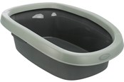 Katter - Trixie Carlo cat litter tray with rim 38 × 17 × 58 cm anthracite/grey-green - TX40212