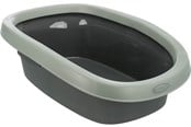 Katter - Trixie Carlo cat litter tray with rim 31 × 14 × 43 cm anthracite/grey-green - TX40211