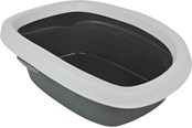 Katter - Trixie Carlo cat litter tray with rim 2: 38 × 17 × 58 cm dark grey/light grey - TX40121