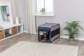Hundar - Trixie Hundbur Twister hopfällbar polyester pop-up resebur liten-mellan 50x52x76cm - TX39693