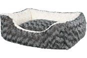 Hundar - Trixie Kaline bed square 50 × 40 cm grey/cream - TX38961
