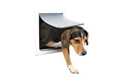Hundar - Trixie 2-Way dog flap with tunnel S–M: 30 × 36 cm white - TX3878