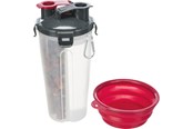 Hundar - Trixie Food and water container plastic 2 × 0.35 l/ø 11 × 23 cm - TX25019
