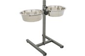 Hundar - Trixie Justerbar Hundmatsbar med 2x Rostfria Stålskålar 2.8L - TX24922