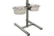 Hundar - Trixie Justerbar Hundmatsbar med 2x Rostfria Stålskålar 1.8L - TX24921