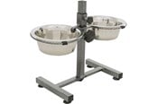 Hundar - Trixie Justerbar Hundmatsbar med 2x Rostfria Stålskålar 0.75L - TX24920