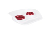 Katter - Trixie Bowl set plastic 0.25 l/ø 9 cm & 0.3 l/ø 11 cm/46 × 11 × 30 cm grey/bowls: various - TX24721