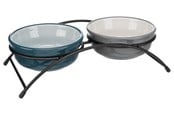 Hundar - Trixie Keramikskålset med Metallställ 2x 0,25L - TX24535