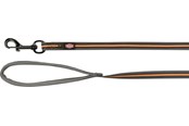 Hundar - Trixie Fusion tracking lead rubberised M–XL: 10 m/17 mm graphite/papaya - TX207552