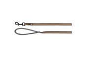 Hundar - Trixie Fusion tracking leash rubberised M–XL: 3 m/17 mm graphite/papaya - TX207550