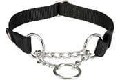 Hundar - Trixie Premium semi-choke M–L: 35–50 cm/20 mm black - TX202801