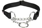 Hundar - Trixie Premium semi-choke S–M: 30–40 cm/15 mm black - TX202701
