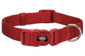 Hundar - Trixie Premium Collar Red S 25-40cm/15mm - TX202203
