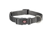 Hundar - Trixie Premium collar XXS–XS: 15–25 cm/10 mm graphite - TX202116