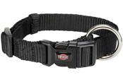 Hundar - Trixie Premium collar L–XL: 40–65 cm/25 mm black - TX201701