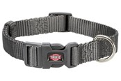 Hundar - Trixie Premium collar M–L: 35–55 cm/20 mm graphite - TX201616