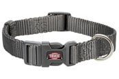 Hundar - Trixie Premium collar S–M: 30–45 cm/15 mm graphite - TX201516