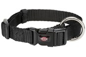 Hundar - Trixie Premium collar S–M: 30–45 cm/15 mm black - TX201501