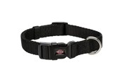 Hundar - Trixie Premium collar XS–S: 22–35 cm/10 mm black - TX201401