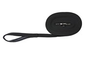 Hundar - Trixie Tracking lead cotton M–L: 15 m/20 mm black - TX19921