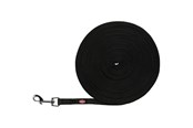 Hundar - Trixie Tracking leash rubberised S-M: 15 m/15 mm - black - TX19788