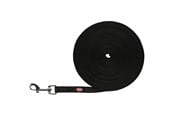 Hundar - Trixie Tracking leash rubberised S-M: 10 m/15 mm - black - TX19787